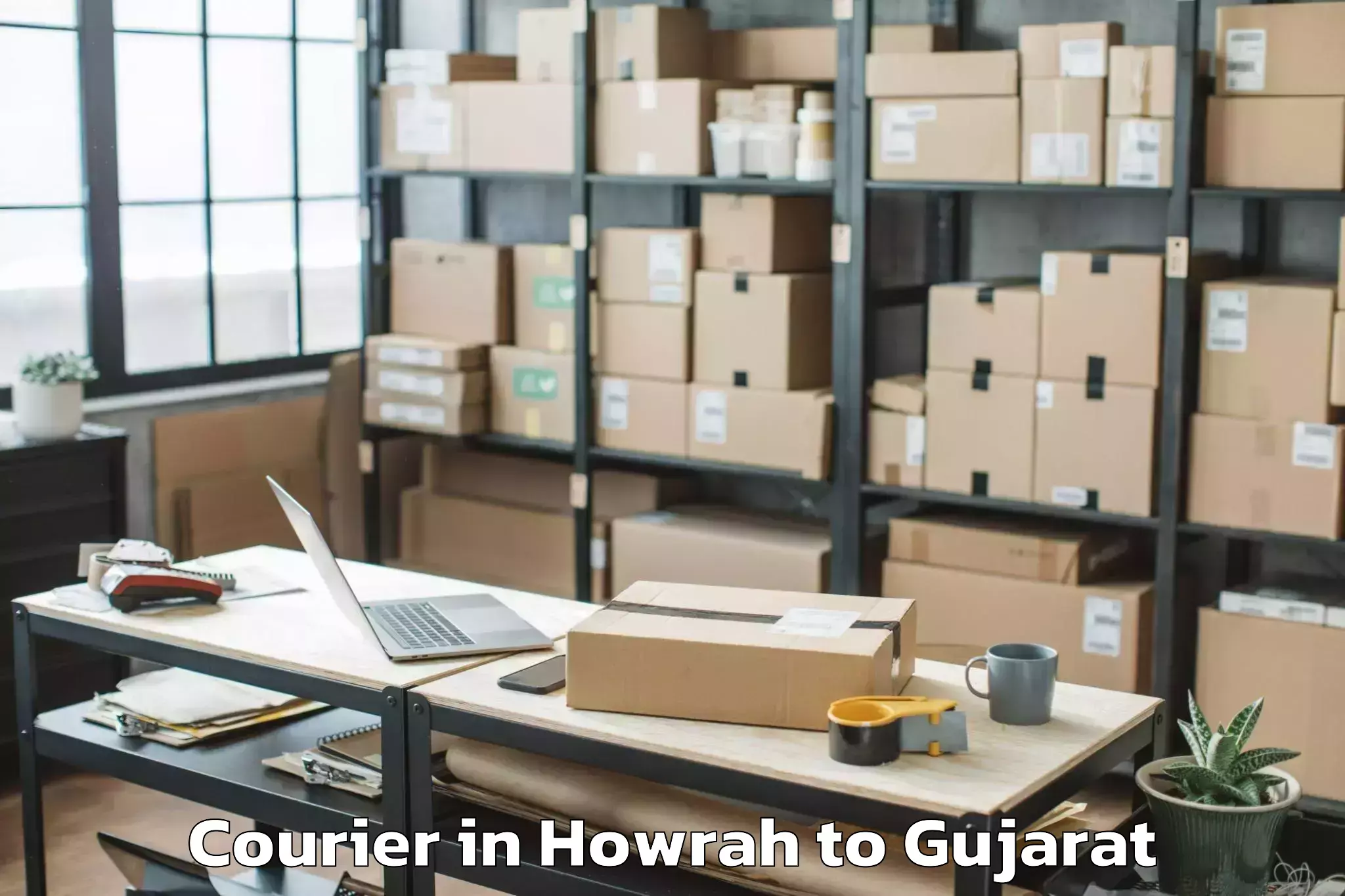 Reliable Howrah to Patdi Courier